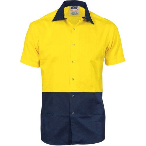 WORKWEAR, SAFETY & CORPORATE CLOTHING SPECIALISTS HiVis Cool Breeze Food Industry Cotton Shirt - Short Sleeve