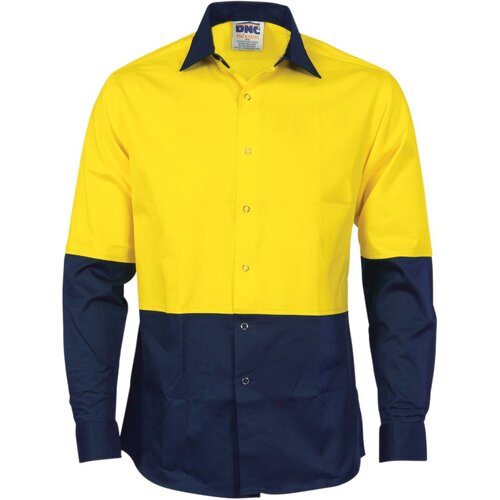 WORKWEAR, SAFETY & CORPORATE CLOTHING SPECIALISTS HiVis Cool Breeze Food Industry Cotton Shirt - Long Sleeve