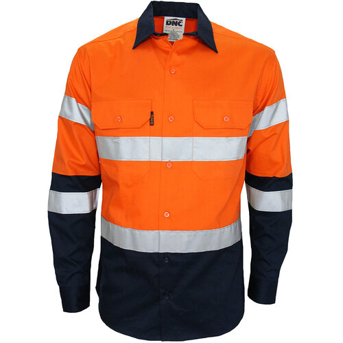 WORKWEAR, SAFETY & CORPORATE CLOTHING SPECIALISTS HiVis 2 Tone Biomotion taped shirt