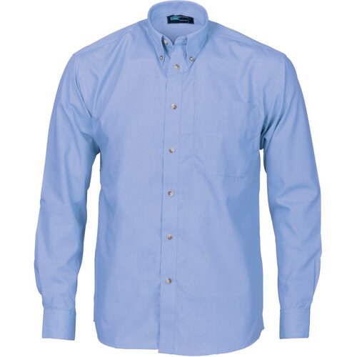 WORKWEAR, SAFETY & CORPORATE CLOTHING SPECIALISTS Polyester Cotton Chambray Business Shirt - Long Sleeve