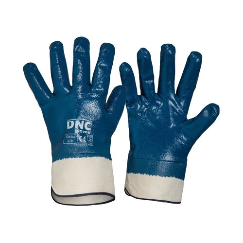 WORKWEAR, SAFETY & CORPORATE CLOTHING SPECIALISTS - Blue Nitrile Full Dip with Canvas Cuff