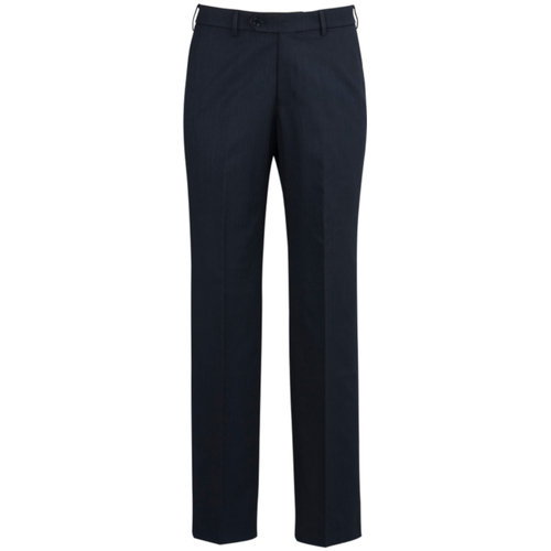 WORKWEAR, SAFETY & CORPORATE CLOTHING SPECIALISTS Cool Stretch - Mens Flat Front Pant - Regular-Navy-102R