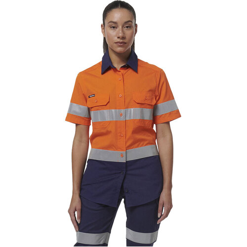 WORKWEAR, SAFETY & CORPORATE CLOTHING SPECIALISTS - WORKCOOL - WOMENS VENTED REFLECTIVE SHORT SLEEVE SHIRT