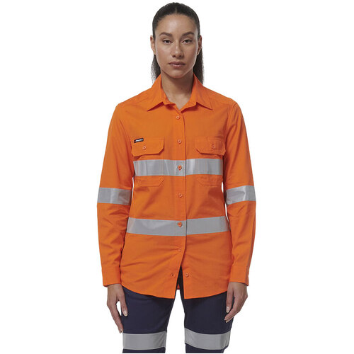 WORKWEAR, SAFETY & CORPORATE CLOTHING SPECIALISTS WORKCOOL - WOMENS LONG SLEEVE VENTED REFLECTIVE SHIRT