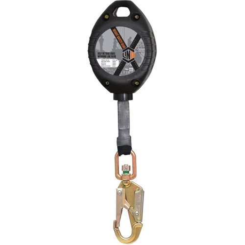 WORKWEAR, SAFETY & CORPORATE CLOTHING SPECIALISTS LINQ Self Retractable LOQ-BLOQ Webbing Lanyard 3.5M