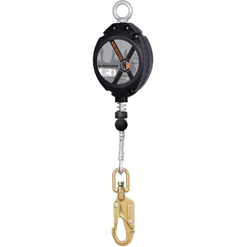 WORKWEAR, SAFETY & CORPORATE CLOTHING SPECIALISTS - LINQ Self Retractable LOQ-BLOQ Wire Rope Range 140Kg 7M