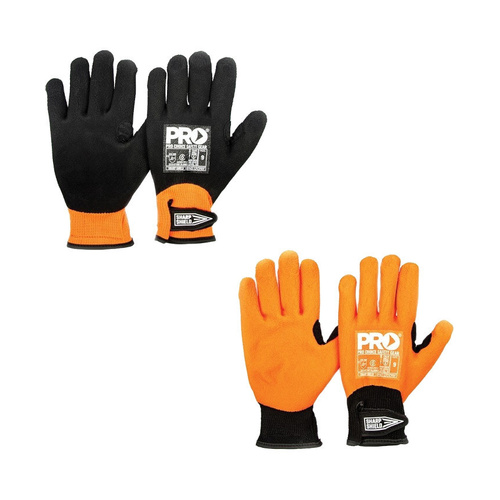 WORKWEAR, SAFETY & CORPORATE CLOTHING SPECIALISTS SHARP SHIELD BLACK LATEX FOAM FULL DIP ON COTTON LINER WITH PUNCTURE RESISTANT PALM