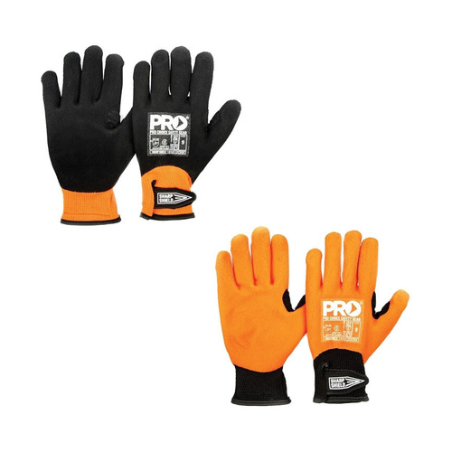 WORKWEAR, SAFETY & CORPORATE CLOTHING SPECIALISTS - SHARP SHIELD ORANGE LATEX FOAM FULL DIP ON COTTON LINER WITH PUNCTURE RESISTANT PALM
