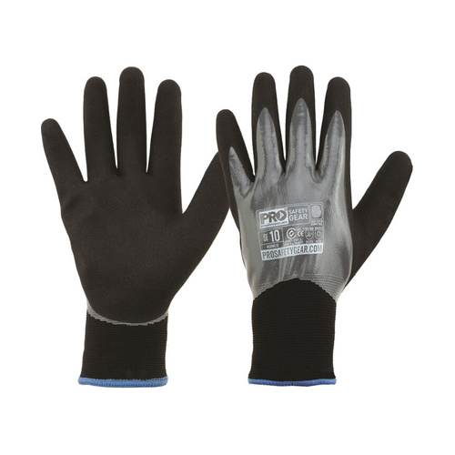 WORKWEAR, SAFETY & CORPORATE CLOTHING SPECIALISTS - NITRILE SAND DIP PALM ON FULL NITRILE DIP WINTER LINED