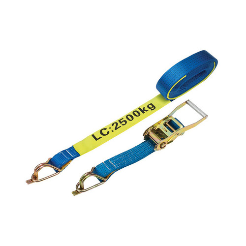 WORKWEAR, SAFETY & CORPORATE CLOTHING SPECIALISTS RATCHET TIE DOWN 50mmx9M 2.5T CAPTIVE J-HOOK