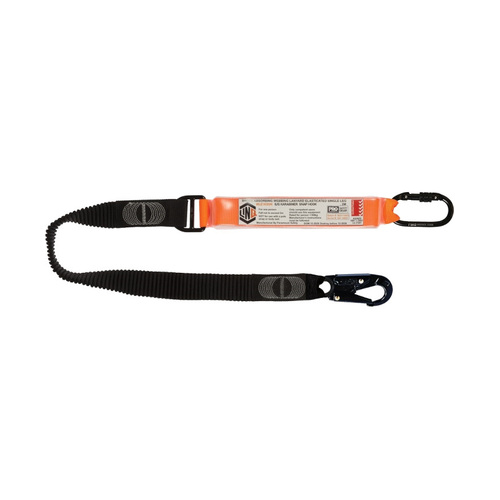 WORKWEAR, SAFETY & CORPORATE CLOTHING SPECIALISTS - LINQ Elite Single Leg Elasticated Lanyard with Hardware KS & SN