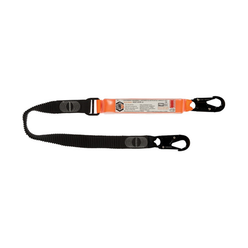 WORKWEAR, SAFETY & CORPORATE CLOTHING SPECIALISTS - LINQ Elite Single Leg Elasticated Lanyard with Hardware SN X2