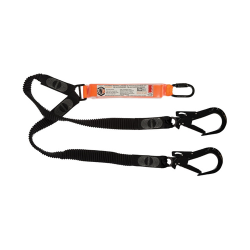 WORKWEAR, SAFETY & CORPORATE CLOTHING SPECIALISTS LINQ Elite Double Leg Elasticated Lanyard with Hardware KD & ST X2