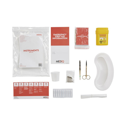 WORKWEAR, SAFETY & CORPORATE CLOTHING SPECIALISTS - MEDIQ FIRST AID KIT REFILL MODULE #1 INSTRUMENTS IN ZIPLOCK BAG CLEAR/WHITE