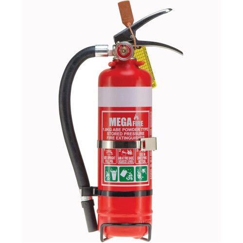 WORKWEAR, SAFETY & CORPORATE CLOTHING SPECIALISTS - 1kg ABE Extinguisher c/w Vehicle Bracket + HOSE