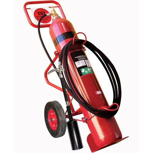 WORKWEAR, SAFETY & CORPORATE CLOTHING SPECIALISTS 22kg CO2 Mobile Extinguisher - Solid Wheels