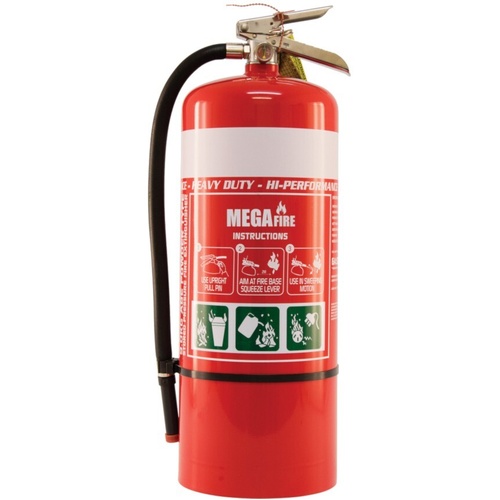 WORKWEAR, SAFETY & CORPORATE CLOTHING SPECIALISTS - HEAVY DUTY  9kg ABE Extinguisher c/w Wall Bracket