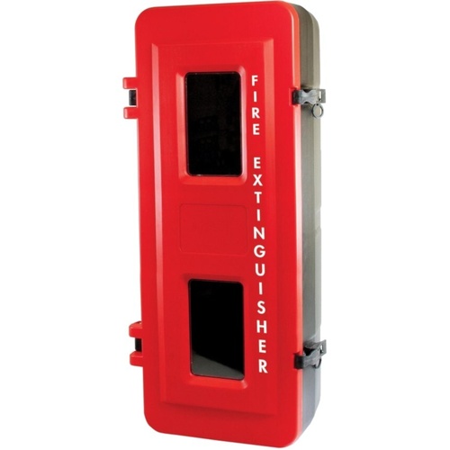 WORKWEAR, SAFETY & CORPORATE CLOTHING SPECIALISTS - Plactic Heavy Duty Extinguisher Cabinet to suit 9.0kg - Latch
