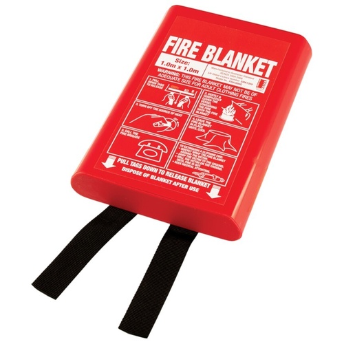 WORKWEAR, SAFETY & CORPORATE CLOTHING SPECIALISTS - 1.0m x 1.0m Fire Blanket in Hard Case