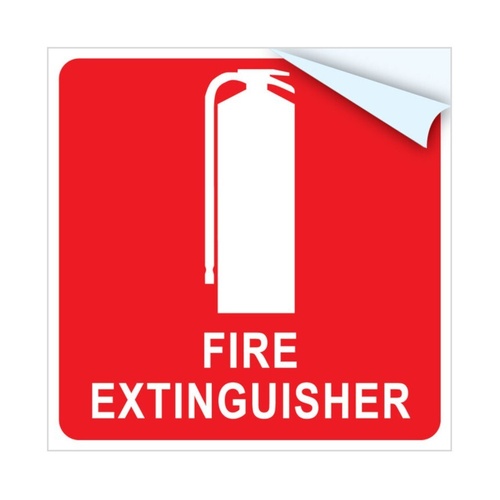 WORKWEAR, SAFETY & CORPORATE CLOTHING SPECIALISTS - Extinguisher Location Sign - Vinyl Sticker 100 x 100mm