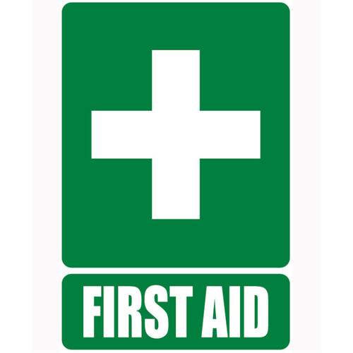 WORKWEAR, SAFETY & CORPORATE CLOTHING SPECIALISTS - First Aid Plastic Sign 150 x 225mm