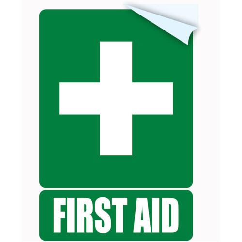 WORKWEAR, SAFETY & CORPORATE CLOTHING SPECIALISTS First Aid Sticker 100 x 150mm