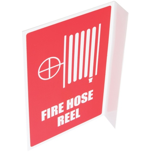 WORKWEAR, SAFETY & CORPORATE CLOTHING SPECIALISTS - Fire Hose Reel Location sign - right angle