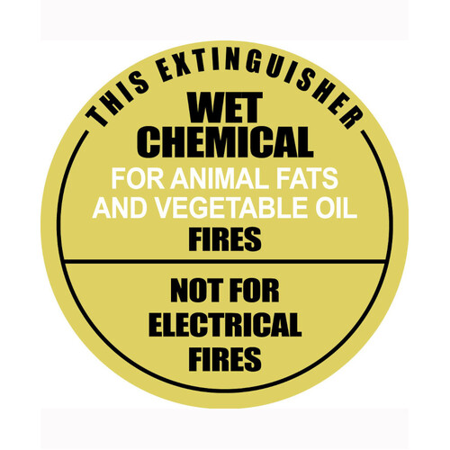 WORKWEAR, SAFETY & CORPORATE CLOTHING SPECIALISTS - Wet Chem Identification Sign