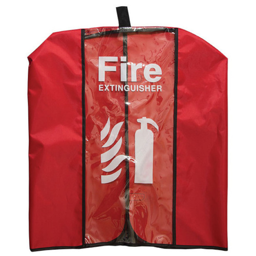 WORKWEAR, SAFETY & CORPORATE CLOTHING SPECIALISTS Red Extinguisher Cover with Clear Front, to suit 4,5kg ABE