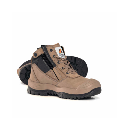 WORKWEAR, SAFETY & CORPORATE CLOTHING SPECIALISTS ZipSider Boot w/ Scuff Cap - Stone