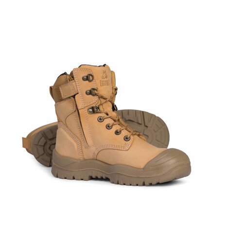 WORKWEAR, SAFETY & CORPORATE CLOTHING SPECIALISTS - High Leg ZipSider Boot w/ Scuff Cap - Wheat