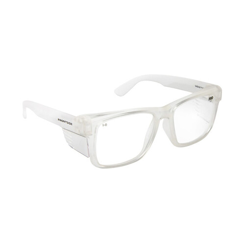 WORKWEAR, SAFETY & CORPORATE CLOTHING SPECIALISTS - SAFETY GLASSES FRONTSIDE CLEAR LENS WITH CLEAR FRAME