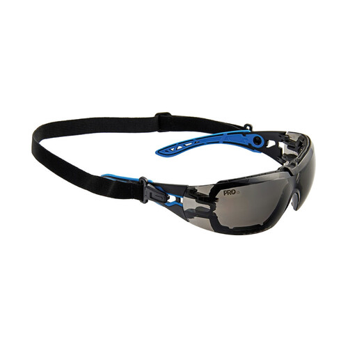 WORKWEAR, SAFETY & CORPORATE CLOTHING SPECIALISTS - PROTEUS 5 SAFETY GLASSES SMOKE LENS SPEC AND GASKET COMBO