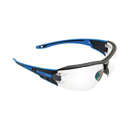 WORKWEAR, SAFETY & CORPORATE CLOTHING SPECIALISTS - PROTEUS 1 SAFETY GLASSES CLEAR LENS INTEGRATED BROW DUST GUARD