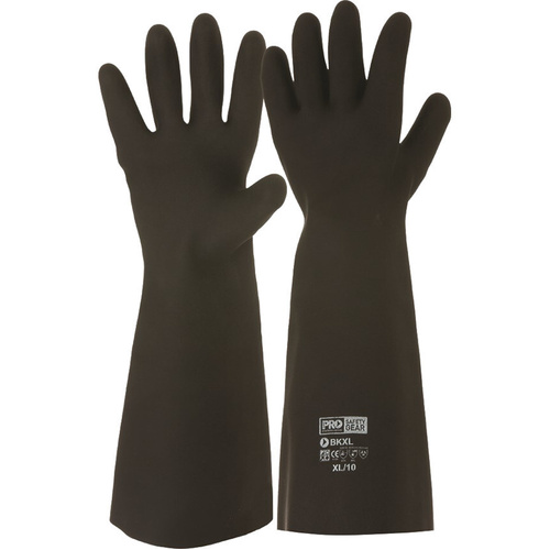 WORKWEAR, SAFETY & CORPORATE CLOTHING SPECIALISTS BLACK KNIGHT 45cm Rubber Gloves