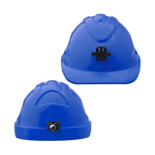 WORKWEAR, SAFETY & CORPORATE CLOTHING SPECIALISTS Hard Hat (V9) - UNVENTED, 6 Point RATCHET Harness c/w Lamp Bracket