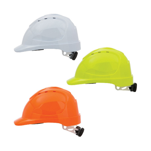 WORKWEAR, SAFETY & CORPORATE CLOTHING SPECIALISTS - Hard Hat V9 - Vented, 6 Point Ratchet Harness, TYPE 2 Polycarbonate