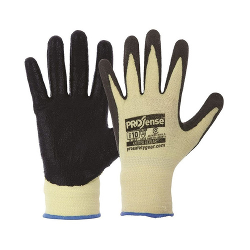 WORKWEAR, SAFETY & CORPORATE CLOTHING SPECIALISTS 13 Gauge Knitted Kevlar With Black Nitrile Palm Gloves