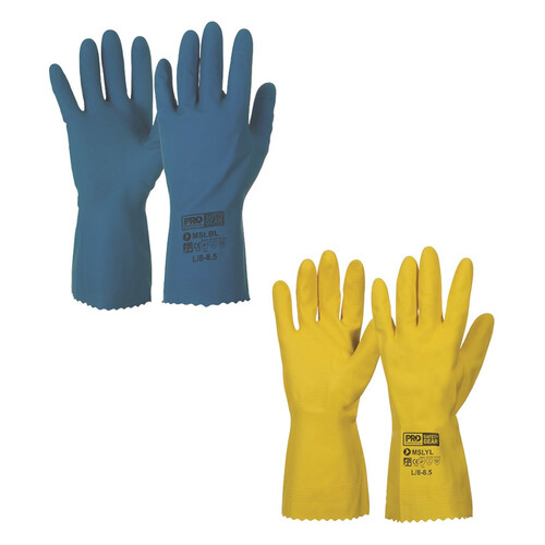 WORKWEAR, SAFETY & CORPORATE CLOTHING SPECIALISTS - Silverlined glove latex/nitrile blend - Blue