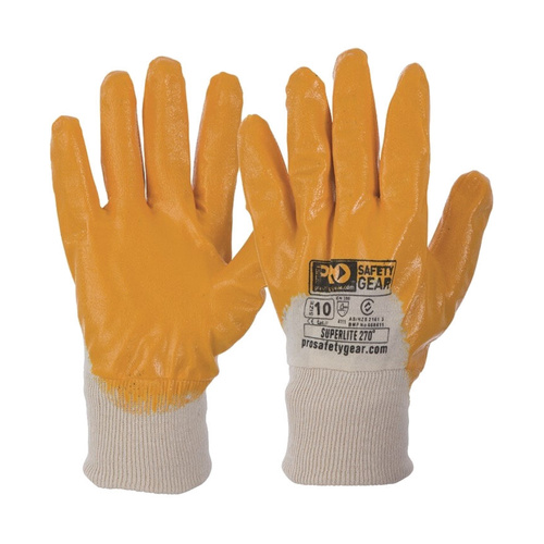WORKWEAR, SAFETY & CORPORATE CLOTHING SPECIALISTS SUPER-LITE Nitrile 3/4 Dipped - Orange