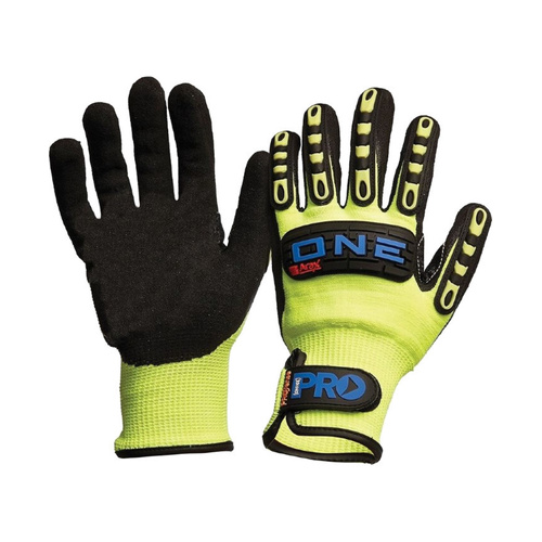 WORKWEAR, SAFETY & CORPORATE CLOTHING SPECIALISTS - One Glove -Nitrile foam / Cut resistant liner rubber back