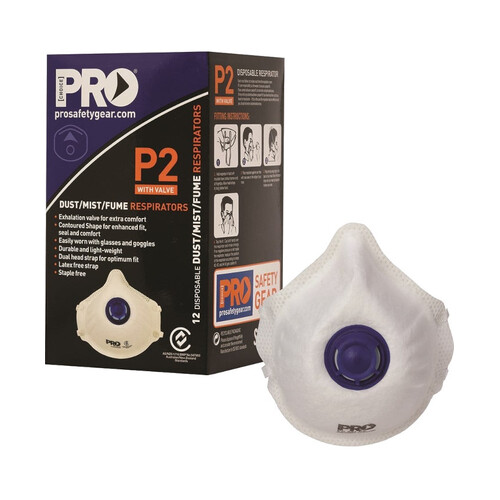 WORKWEAR, SAFETY & CORPORATE CLOTHING SPECIALISTS - P2 with Valve Respirators - Box of 12