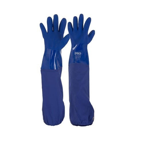 WORKWEAR, SAFETY & CORPORATE CLOTHING SPECIALISTS 60cm Blue PVC Gloves