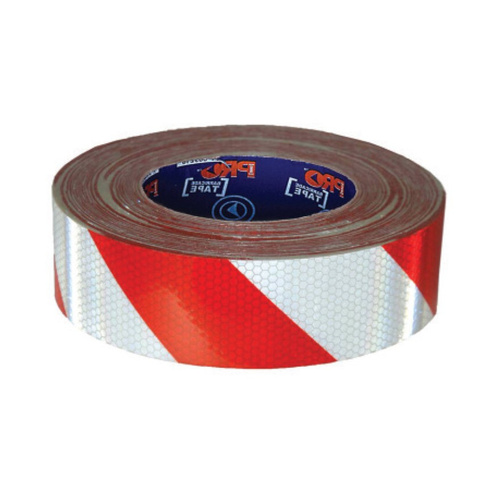 WORKWEAR, SAFETY & CORPORATE CLOTHING SPECIALISTS - Hazard Tape Red & White Self Adhesive reflective