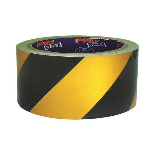 WORKWEAR, SAFETY & CORPORATE CLOTHING SPECIALISTS Self Adhesive Hazard Tape Yellow & Black. 30m x 50mm