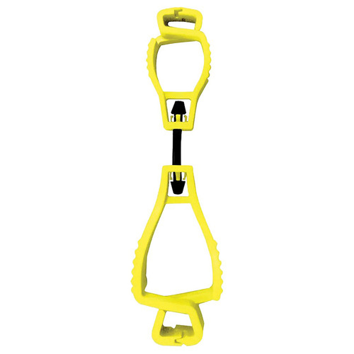 WORKWEAR, SAFETY & CORPORATE CLOTHING SPECIALISTS - PIP GLOVE CLIP INTERLOCK CLIP, YELLOW