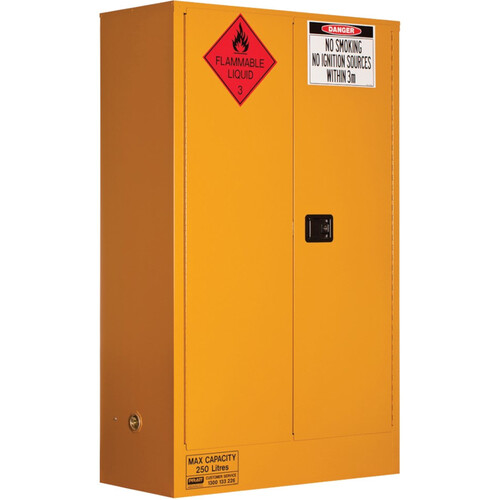 WORKWEAR, SAFETY & CORPORATE CLOTHING SPECIALISTS PRATT FLAMMABLE CABINET 250LTR 2 DOOR, 3 SHELF