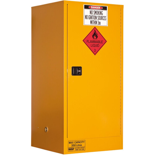 WORKWEAR, SAFETY & CORPORATE CLOTHING SPECIALISTS - PRATT FLAMMABLE CABINET 350LTR 1 DOOR, 3 SHELF