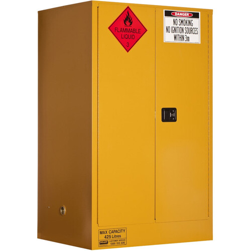 WORKWEAR, SAFETY & CORPORATE CLOTHING SPECIALISTS PRATT FLAMMABLE CABINET 425LTR 2 DOOR, 3 SHELF