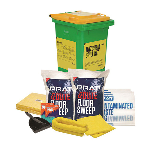 WORKWEAR, SAFETY & CORPORATE CLOTHING SPECIALISTS - PRATT ECONOMY 120LTR  HAZCHEM SPILL KIT- YELLOW LID